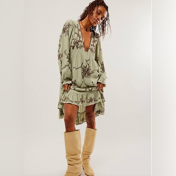 Estella Embroidered Mini Dress (FreePeople) - Picture 1 of 5